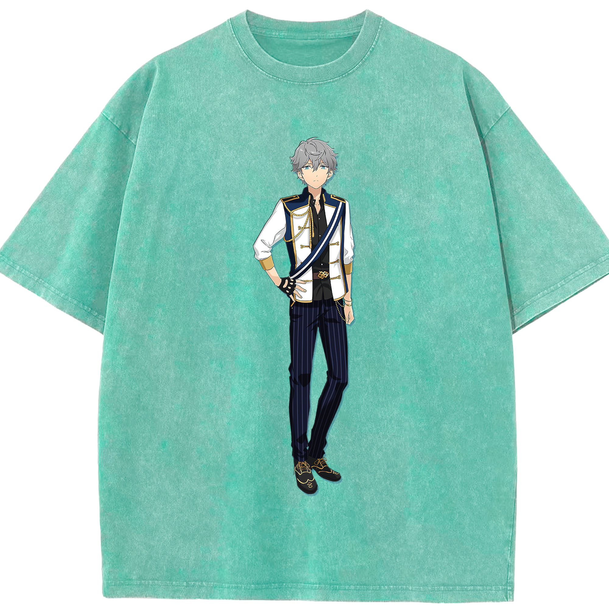 （画像用） あんさんぶるスターズ! Ensemble Stars 綿100% ヴィンテージ風 半袖Tシャツ（フロントプリント）